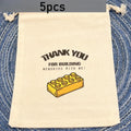 5-Pack Polyester Drawstring Gift Bags – Party & Storage Pouches