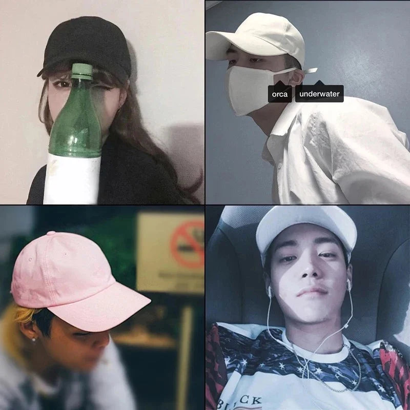 Simple Solid Unisex Hat Plain Curved Sun Visor Outdoor Dustproof