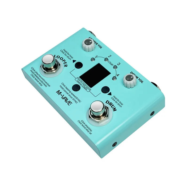 M-vave Lost Tempo V2 Drum Machines Looper Pedal Built-in 30 Drums 11