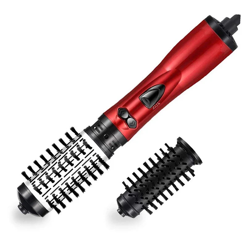 2-in-1 Rotating Hot Air Brush – Straightener & Curler Comb