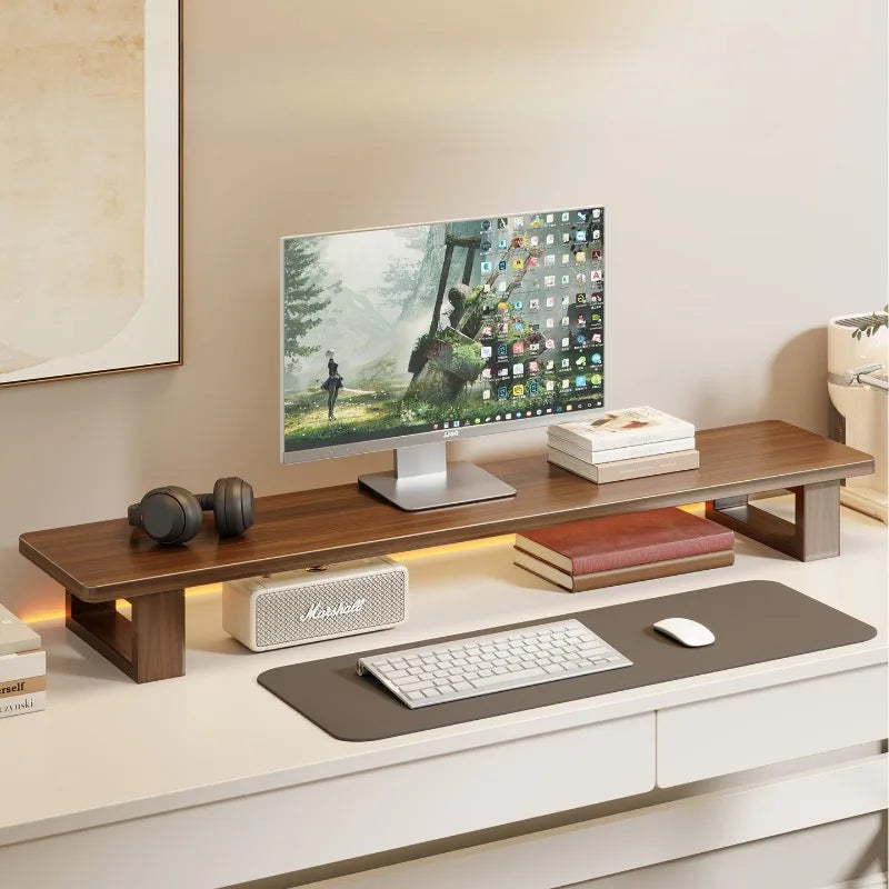 Monitor Stand Riser with Storage – Screen & Keyboard Shelf