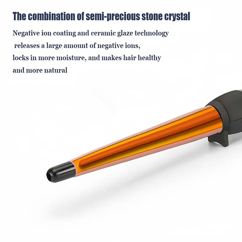 Tourmaline Ceramic Curling Iron with LCD Display | 80–210°C