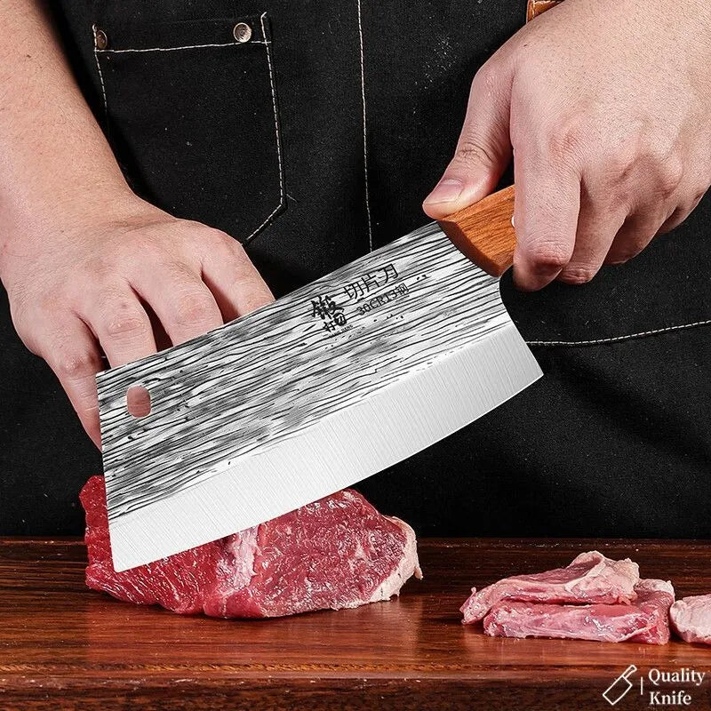 PLYS Forged Meat Cleaver & Slicing Knife Set – Stainless Steel
