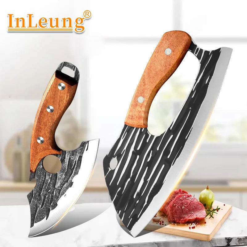 InLeung Forged Stainless Steel Cleaver & Boning Knife 12.5"