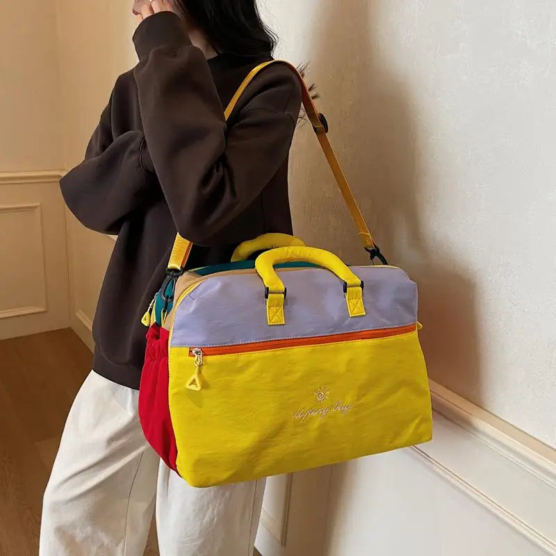Large Colorful Waterproof Duffel Bag for Travel & Gym