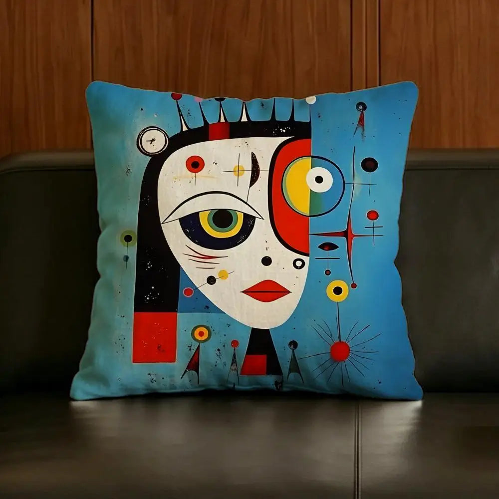 Joan Miró Linen Cushion Cover – Art Print Sofa Pillow Case