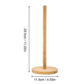 Wood Paper Towel Holder Countertop Wooden Standing Base Fresh-keeping