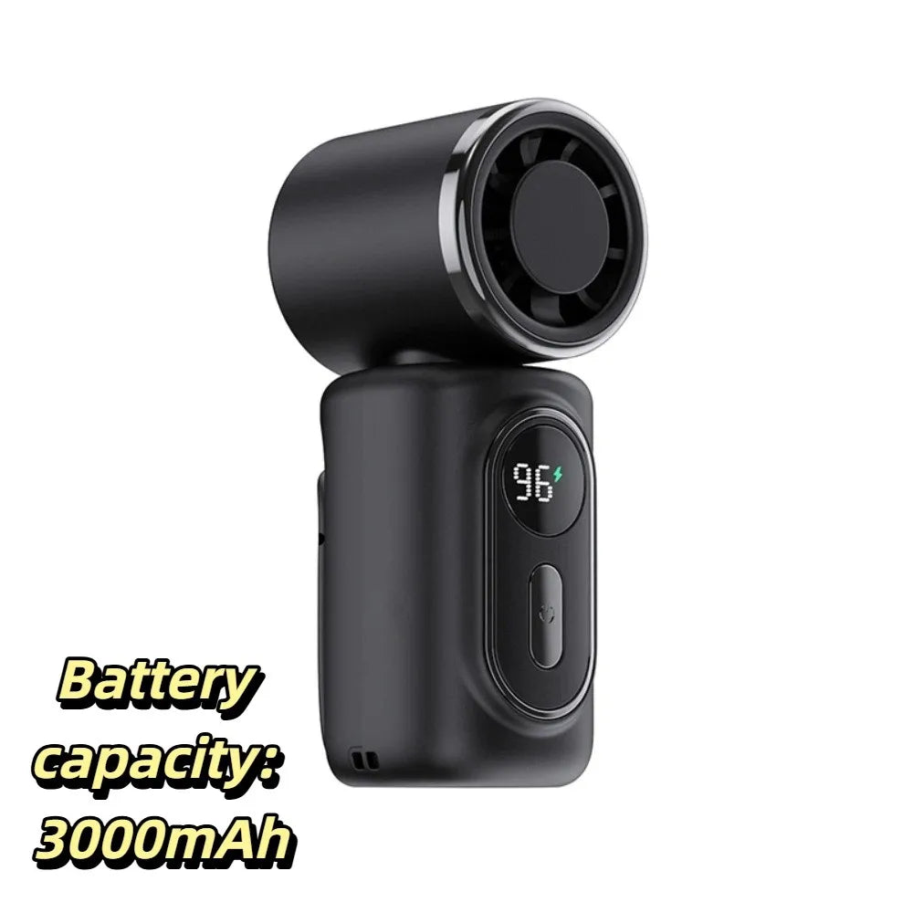 Clip-On Mini Handheld Fan | 100-Speed Stepless, 3000mAh
