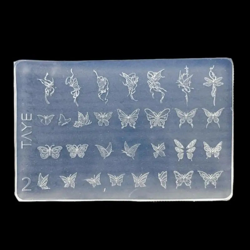 3D Butterfly Floral Silicone Nail Art Mold | DIY Manicure Tool