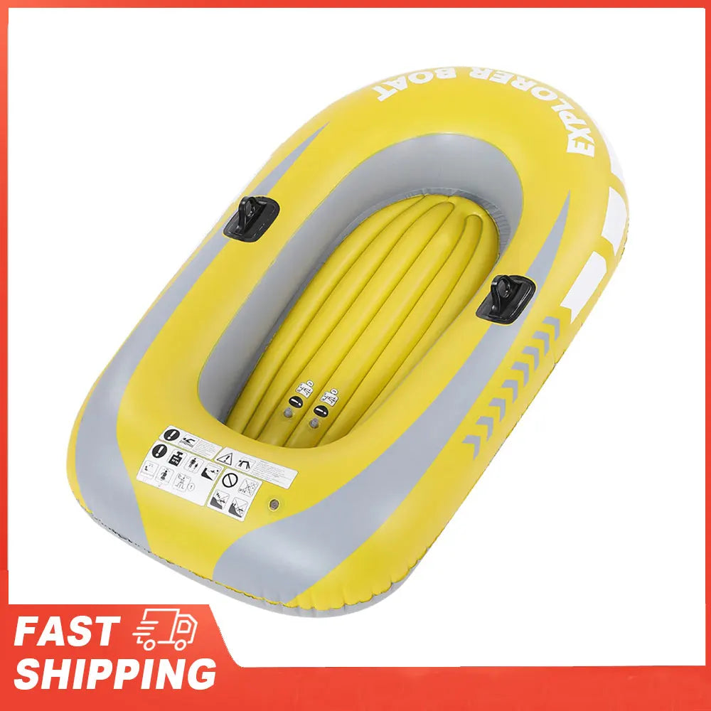 PVC Inflatable Kayak Canoe 2 Person Rowing Air Boat Fishing Drifting