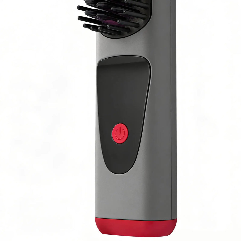 Cordless Ceramic Hair Straightener Brush – 4 Heat Levels & LED