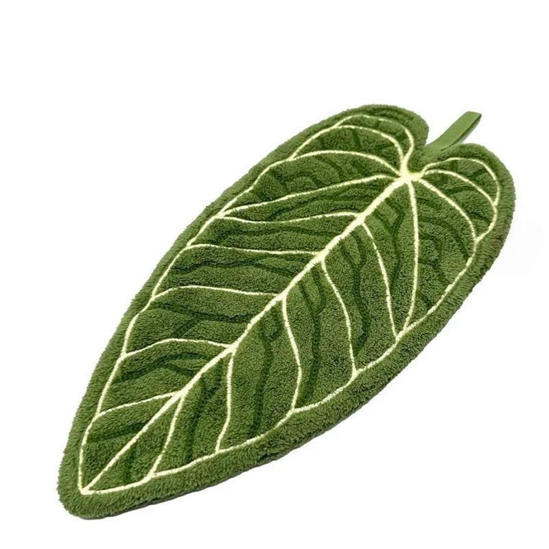 Ultra-Absorbent Quick-Dry Tropical Leaf Hand Towel w/ Loop