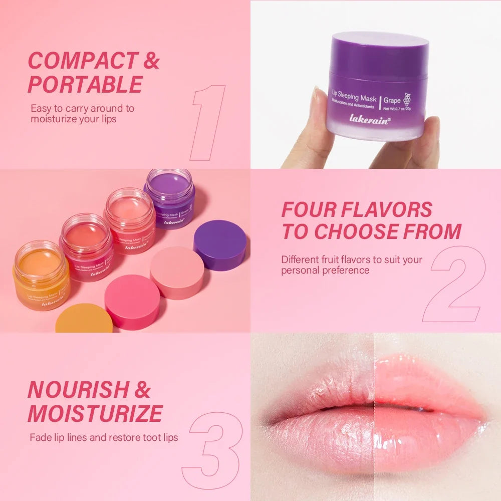Ibcccndc Overnight Lip Sleeping Mask – Moisturizing Lip Care 20g