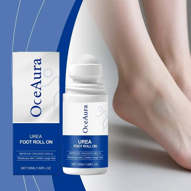 OceAura Urea Foot Roll-On Cream – Vitamin E, Non-Greasy 50ml