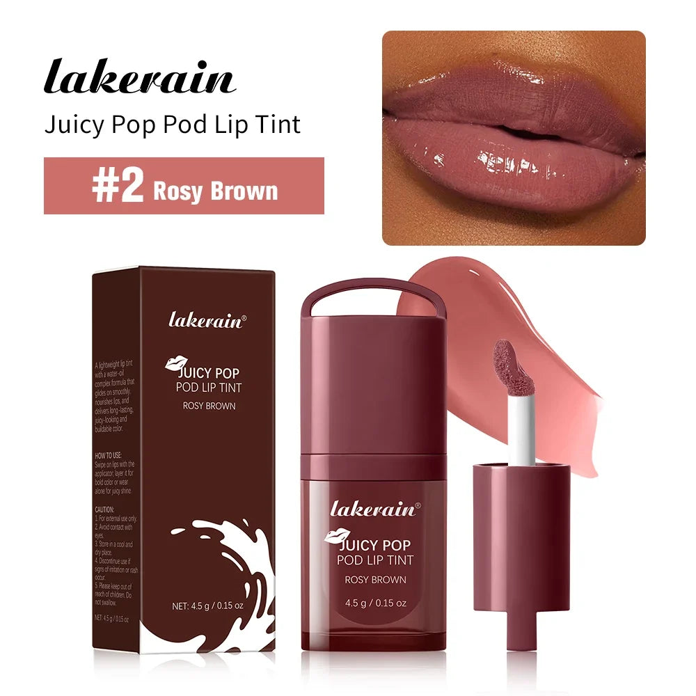 Lakerain Juicy Pop Pod Lip Tint Gloss – High Shine, 9 Shades