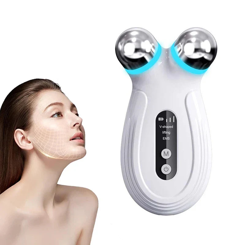 Microcurrent EMS Facial Lifting Device | Dual Roller Skin Toner
