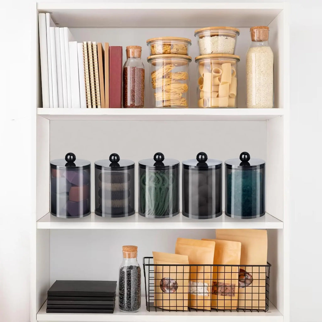 Qtip Holder- Holder Dispenser Bathroom Canister Storage Organization