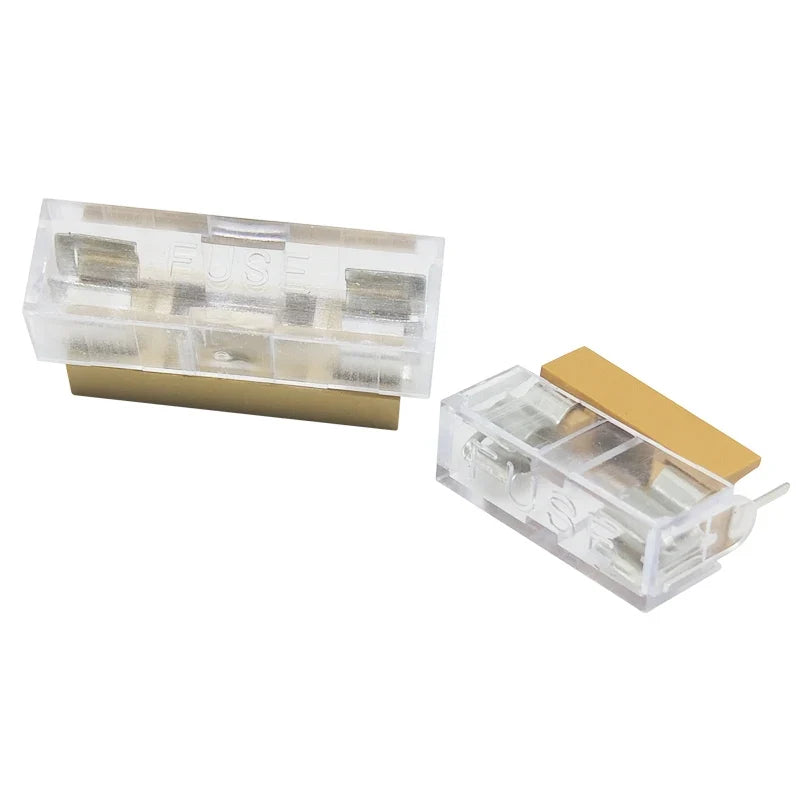 5 6 Glass Fuse Holder Transparent Cover Blocks 5x20mm 6x30mm