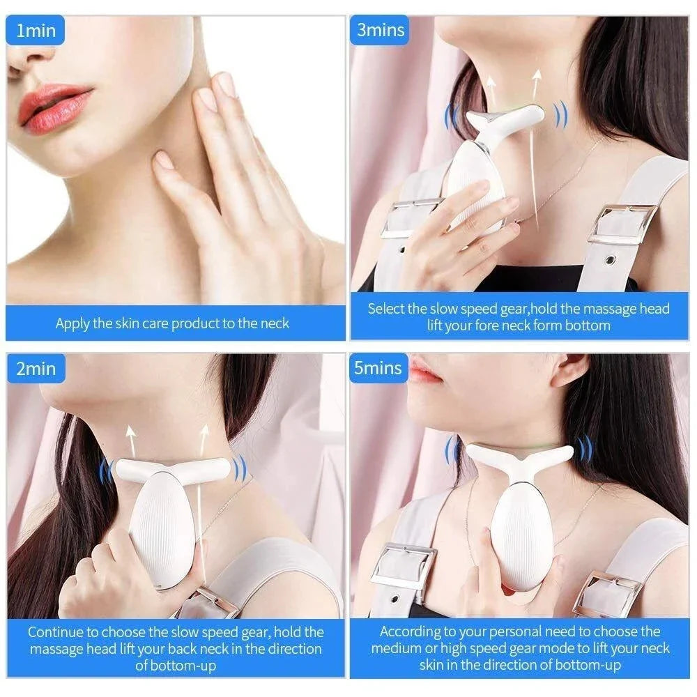 Microcurrent Facial Massager Lift Firm Skin Reduce Wrinkles Face Neck