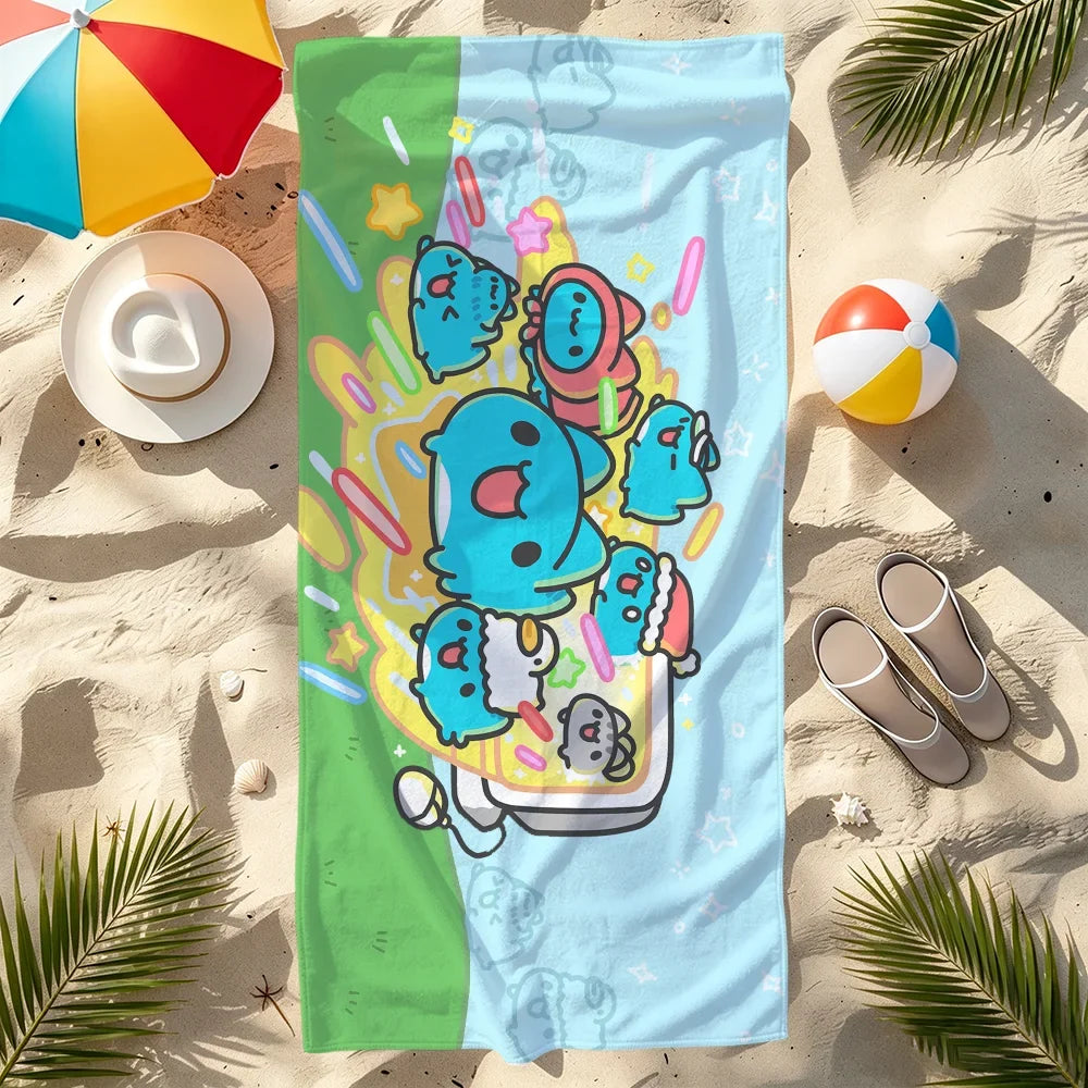 Bugcat Capoo Anime Beach Towel – Quick Dry, Soft, 11 Sizes