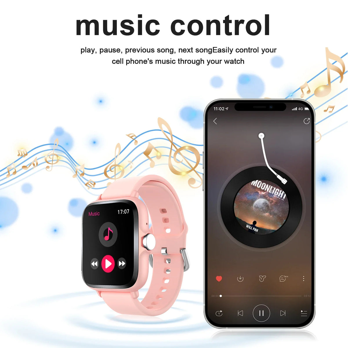 LOMAXFR Smart Watch – Wireless Calling, Multi-Sport, iOS & Android