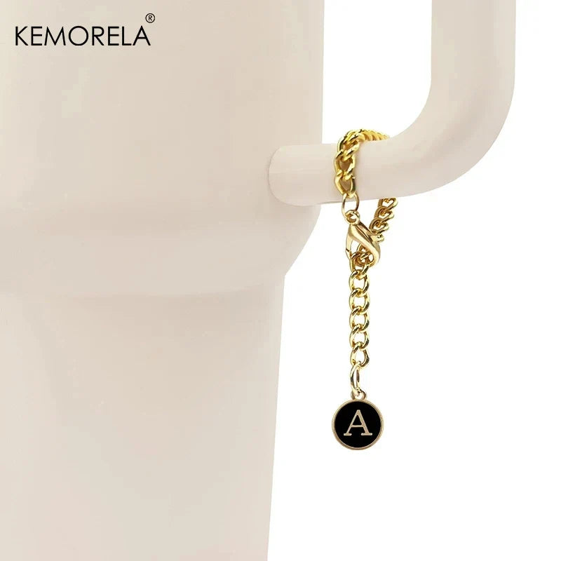 A–Z Gold Letter Charm for Tumblers 20 30 40 oz | 2-Pack