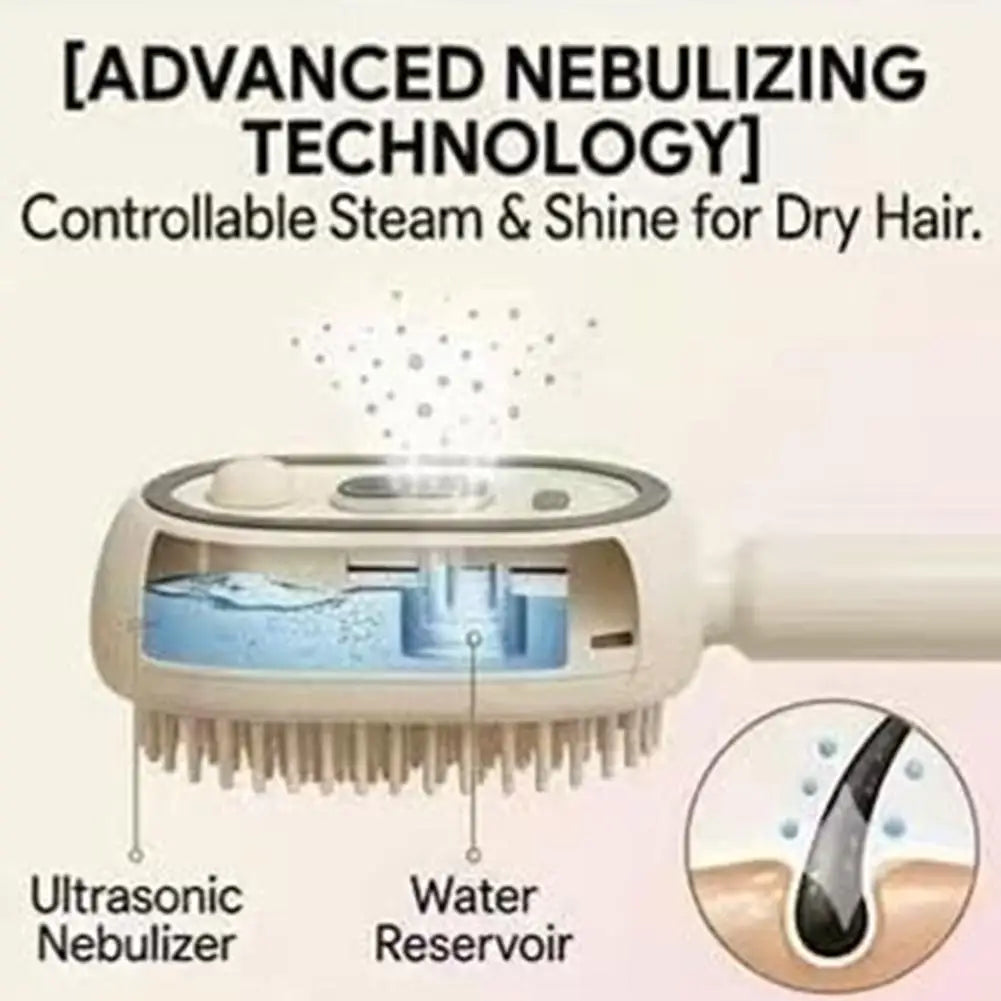 2-in-1 Electric Spray Massage Comb | Ion Hair Care Tool