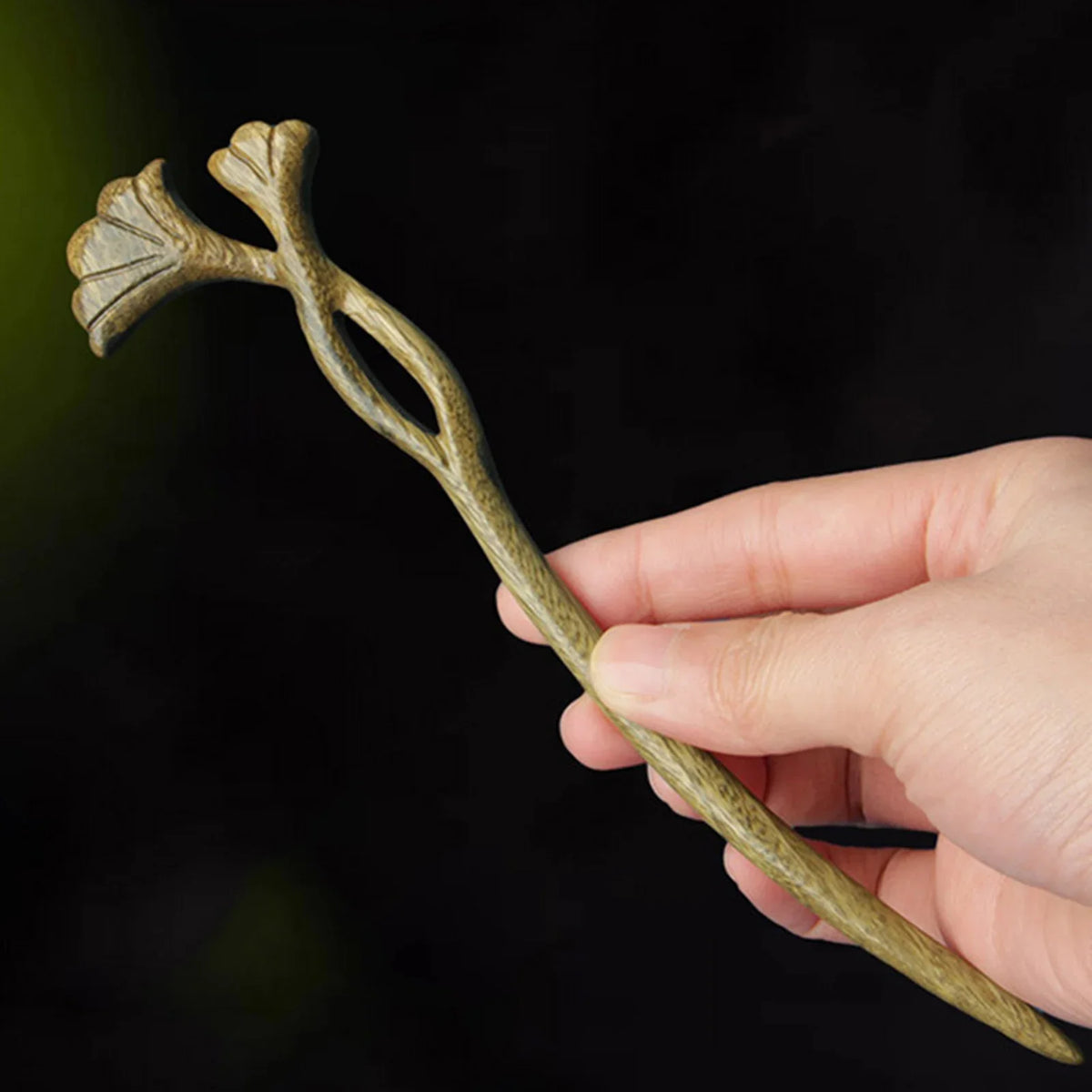 Retro Wood Hair Sticks | Ginkgo Leaf Chignon Hair Chopsticks