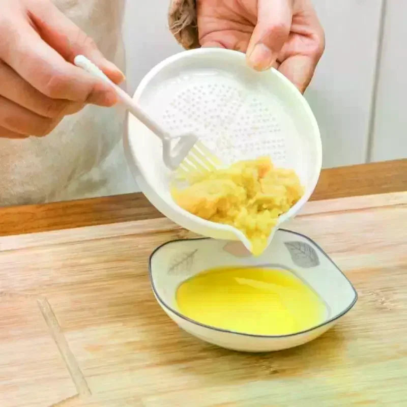 Ceramic Ginger Grater with Brush – Garlic & Veggie Grinder