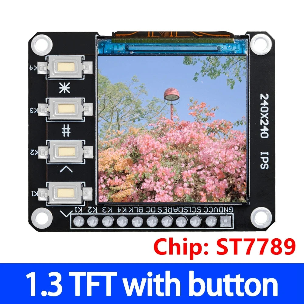 TFT Color LCD Module SPI 0.96–1.8" ST7735 ST7789 | 4-Key