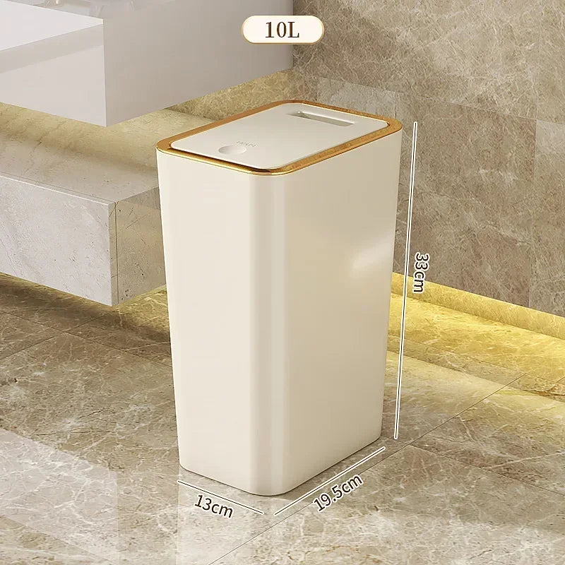 10L Odor-Proof Pet-Resistant Trash Can | Kitchen & Bathroom Bin