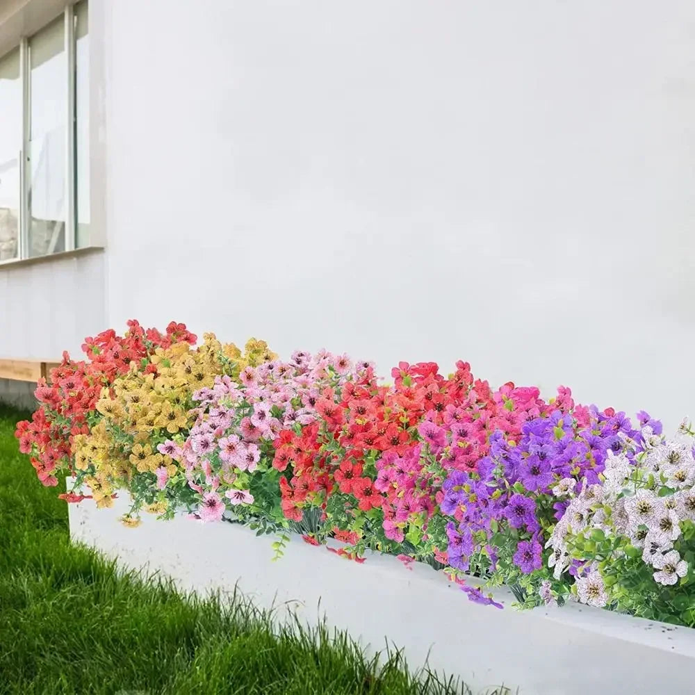 Aesthetic Violet Fall Flowers Eucalyptus Realistic Artificial Flower