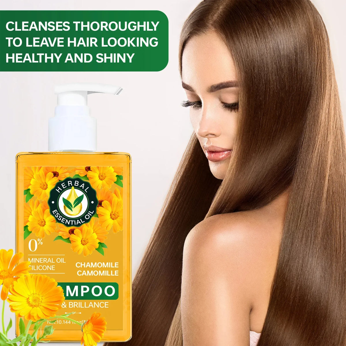 Herbal Essential Oil Shampoo – Chamomile, Aloe Vera & Passion Fruit