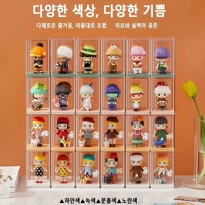 6-Pack Transparent Storage Boxes for Figures & Dolls Display