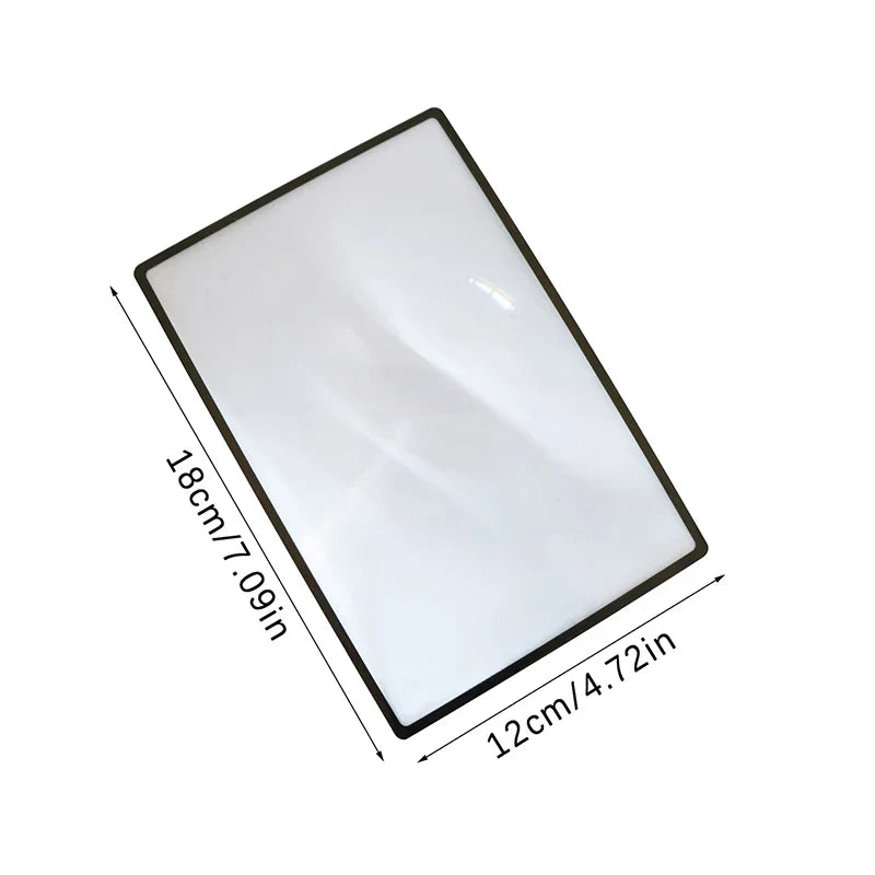 A5 Full Page 3X Magnifier – Ultra-Thin Sheet Reading Loupe