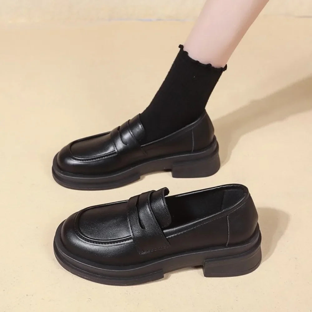 Japanese Lolita Platform Loafers – Women's Cosplay Slip-On Shoes