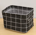 Random Cotton Hemp Storage Basket Handheld Printed Tabletop