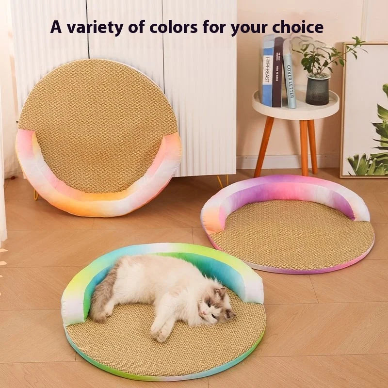 Summer Cooling Pet Bed Detachable Rattan Mat Ice Silk Cat Dog All
