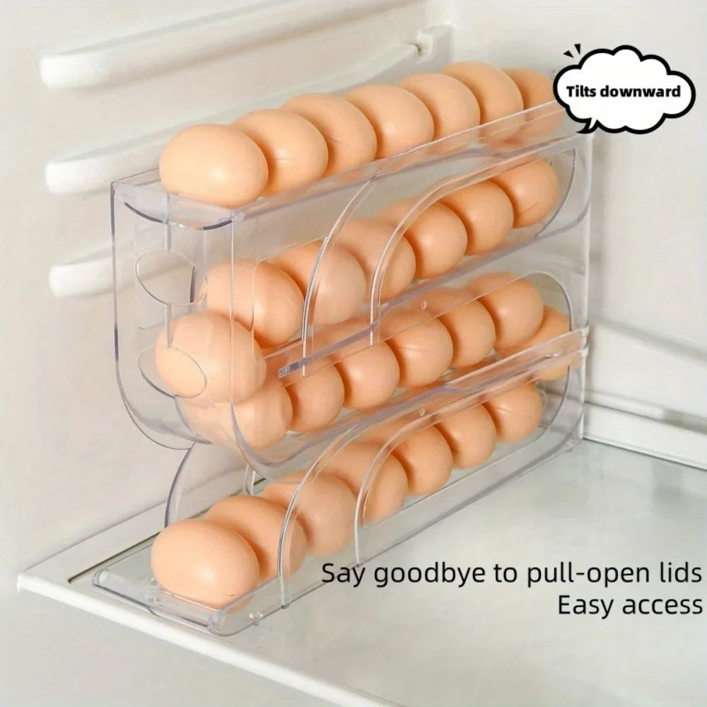 Automatic Rolling Egg Dispenser Tray – Holds 20 or 30 Eggs