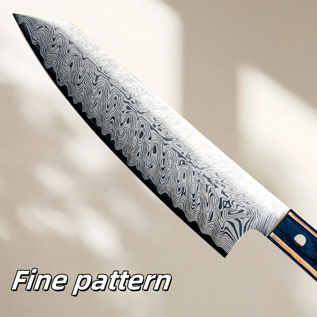 Damascus Santoku Chef Knife 8" – Sharp Pakka Wood Handle