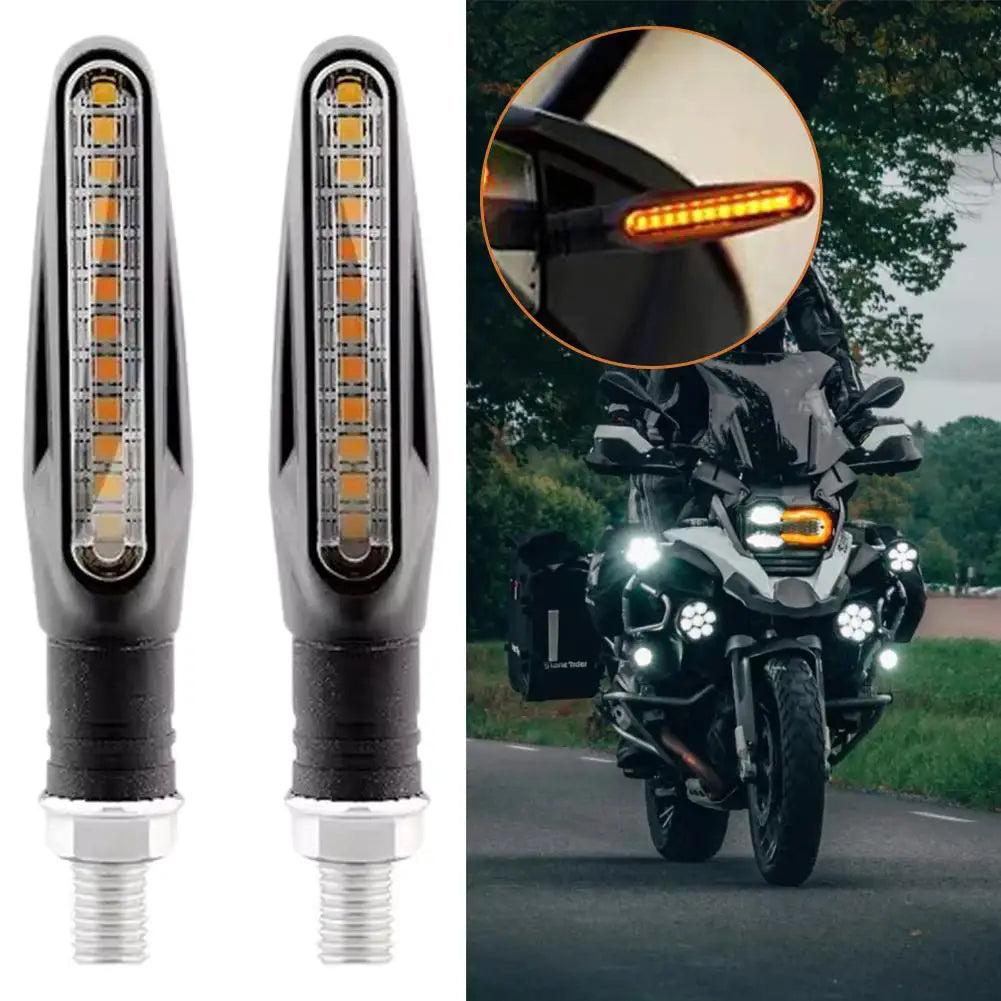 Motorcycle LED Turn Signal Lights – Amber Indicators 2/4 Pack