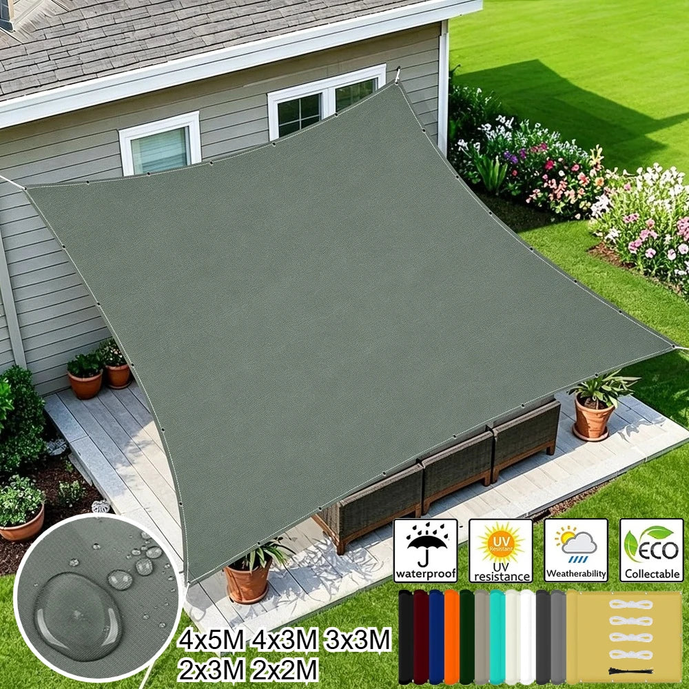 Waterproof Sun Shade Cloth with Grommets | Pergola Canopy Tarp
