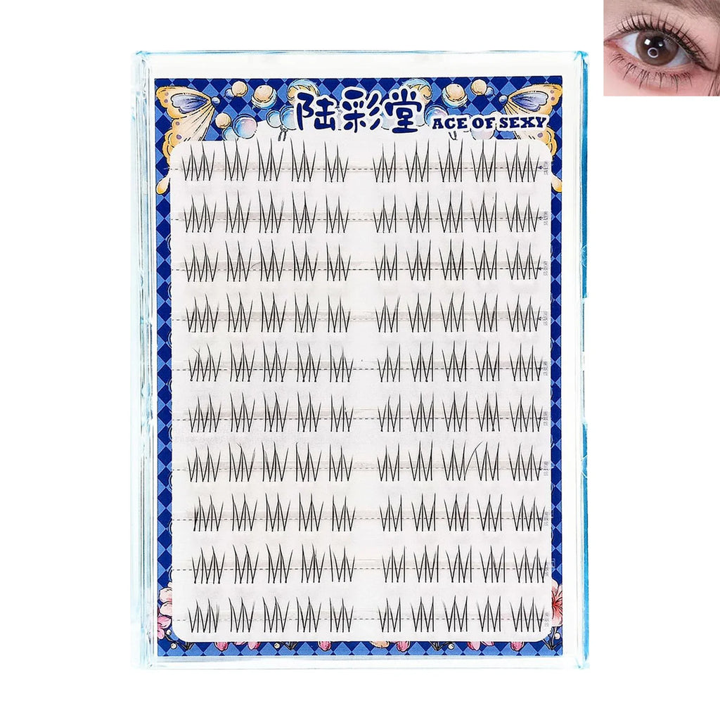 Glue-Free Cluster False Eyelashes | 10 Rows Natural Lash Ext