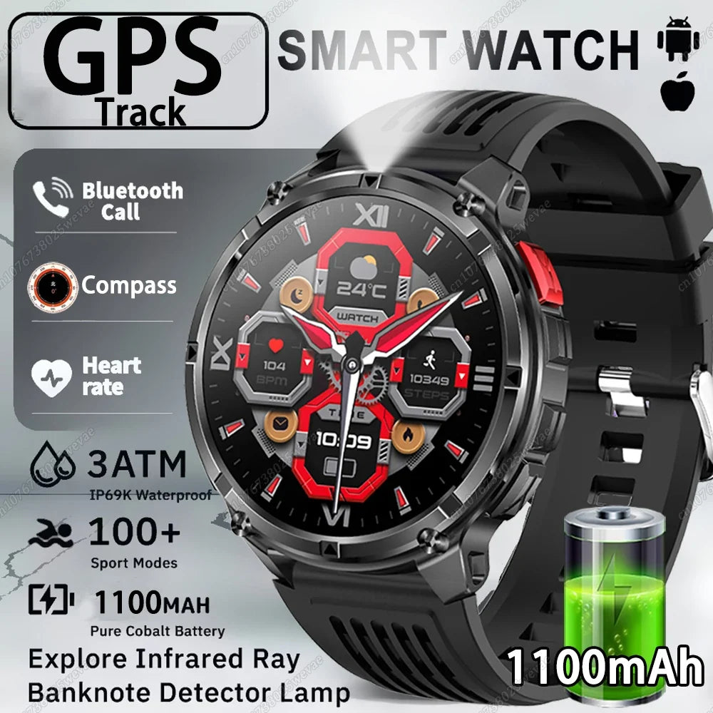 Ola Esporte HW12 Men's Smart Watch | 1.7" Screen, 1100mAh Battery