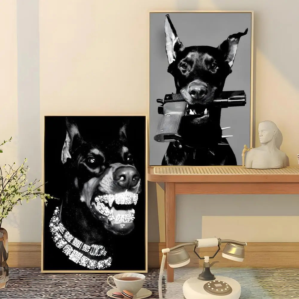 Doberman Pinscher PVC Wall Sticker – Waterproof Home Décor