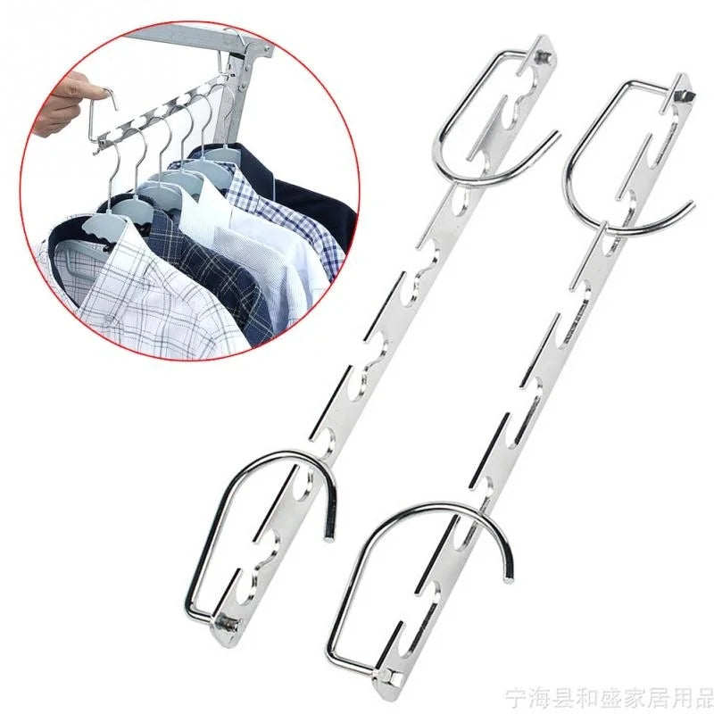 Space-Saving Metal Clothes Hangers with Magic Hook – 1 or 3 Pack