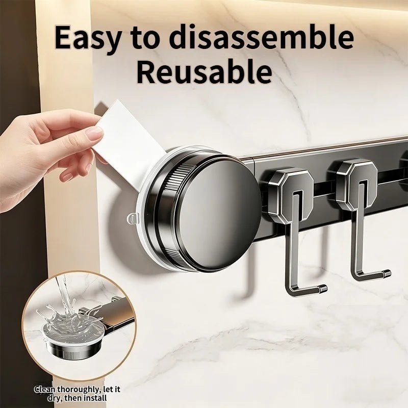 Suction Cup Wall Hooks – Aluminum Alloy Set of 6, No-Drill