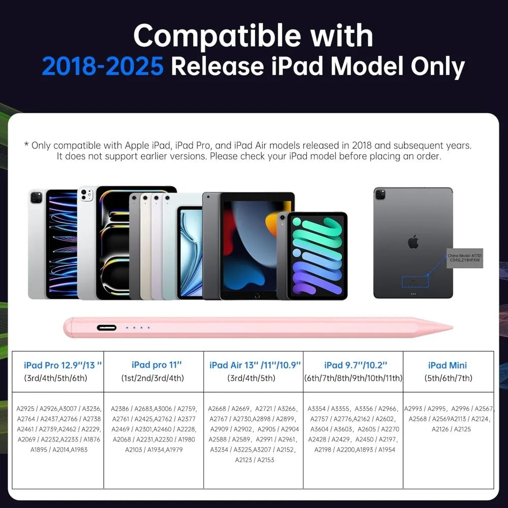 FZOLZO iPad Stylus Pen – Palm Rejection & Tilt Sensitivity
