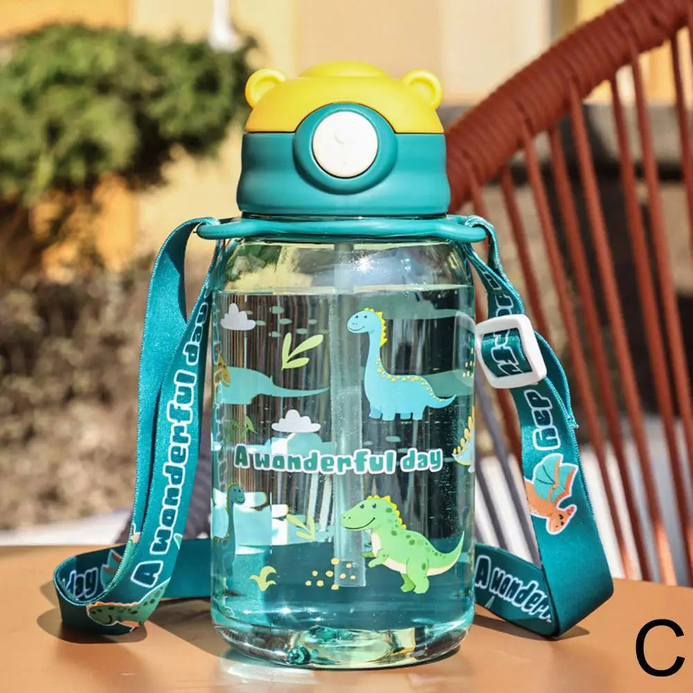 650ml Dinosaur Kids Water Bottle – BPA-Free Leakproof Sippy Cup