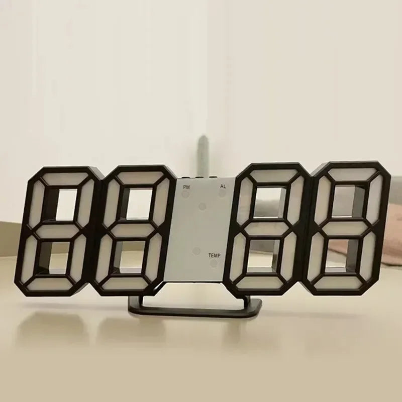 LED Digital Wall Clock – 3D Alarm & Timer for Home Décor